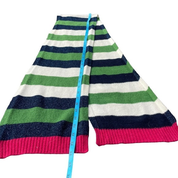 Ted Baker Striped Blue/Green/White/Pink Scarf - Picture 9 of 12